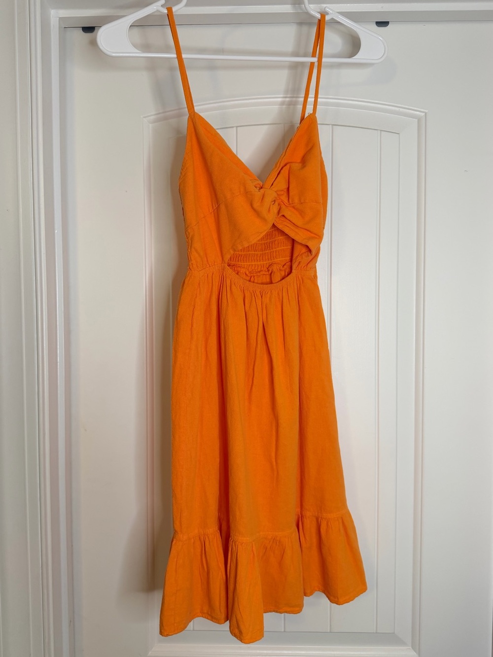 Seaspice "Alina" Cutout Mini Dress in the Orange colorway